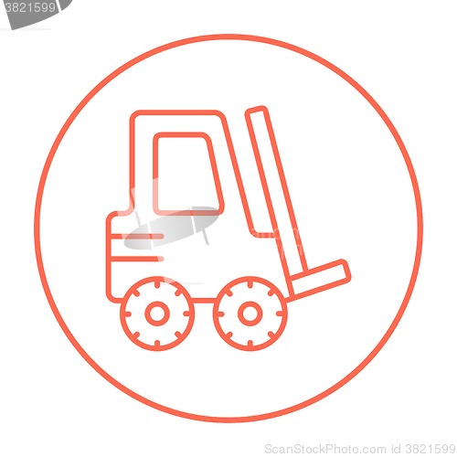 Image of Forklift line icon.