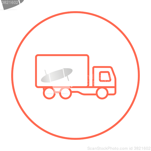 Image of Delivery truck line icon.