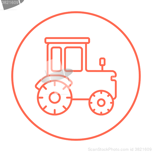 Image of Tractor line icon.