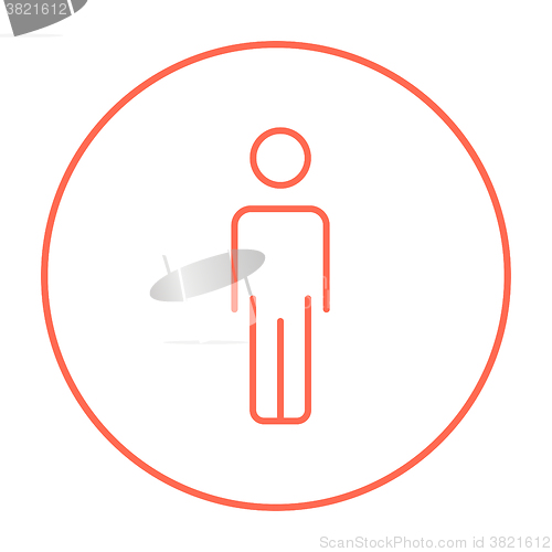 Image of Businessman standing line icon.