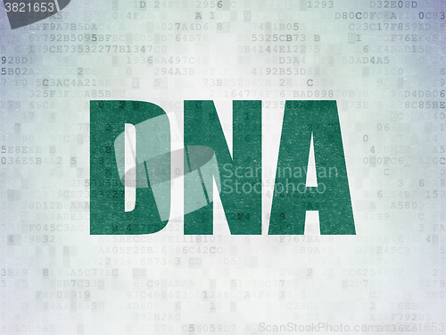 Image of Healthcare concept: DNA on Digital Paper background