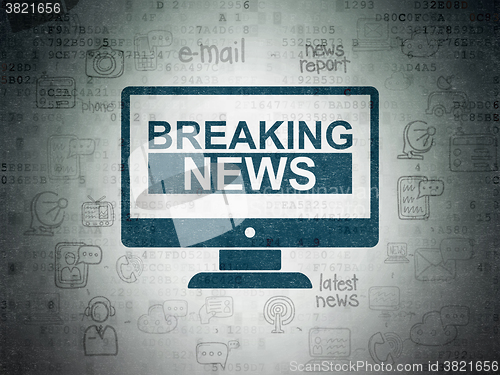 Image of News concept: Breaking News On Screen on Digital Paper background