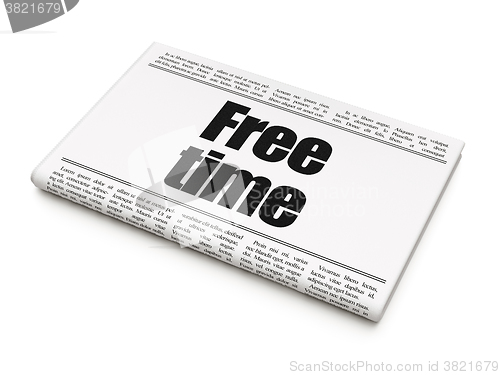 Image of Time concept: newspaper headline Free Time