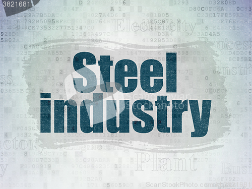 Image of Manufacuring concept: Steel Industry on Digital Paper background
