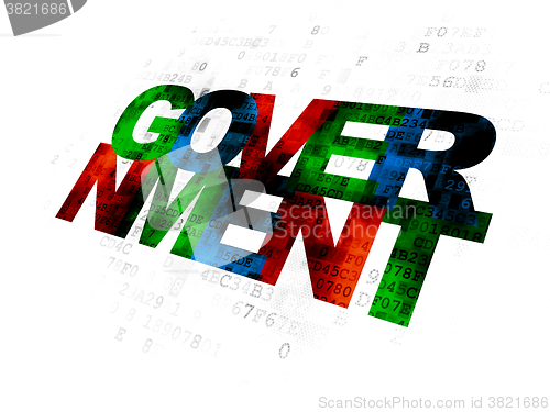 Image of Politics concept: Government on Digital background