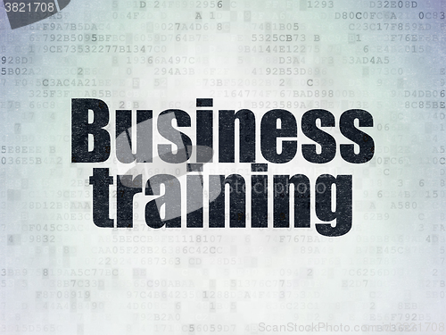 Image of Education concept: Business Training on Digital Paper background