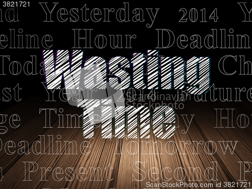 Image of Timeline concept: Wasting Time in grunge dark room