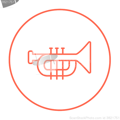 Image of Trumpet line icon.