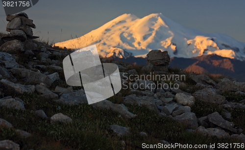 Image of Sunrise in the mountains of the Caucasus