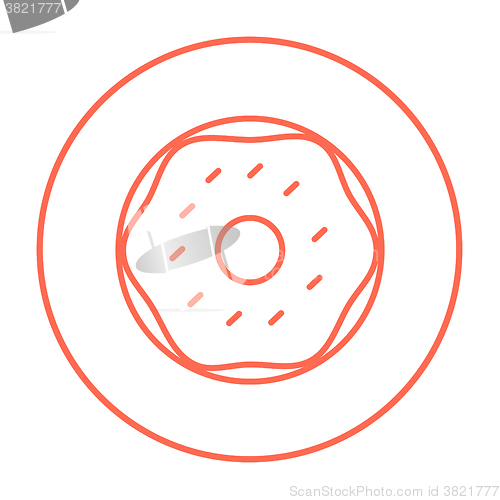 Image of Doughnut line icon.