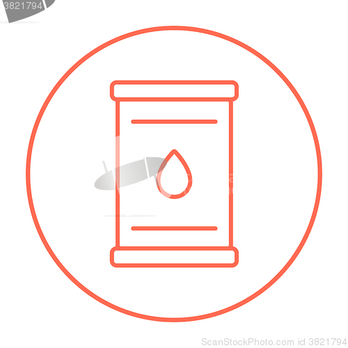 Image of Oil barrel line icon.