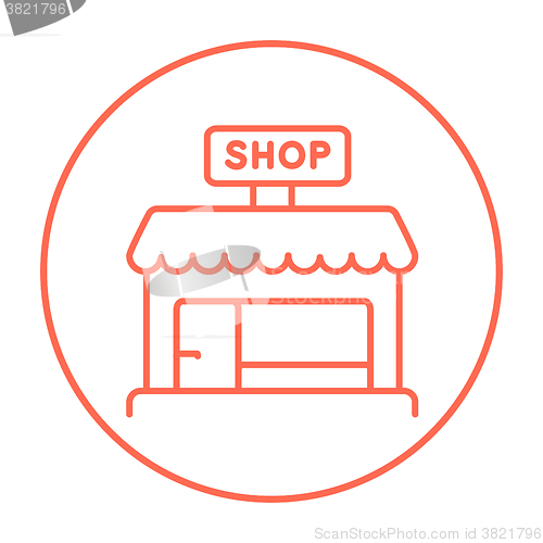 Image of Shop store line icon.