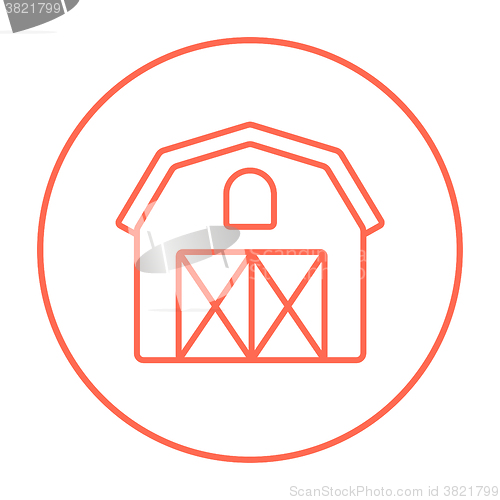 Image of Farm building line icon.