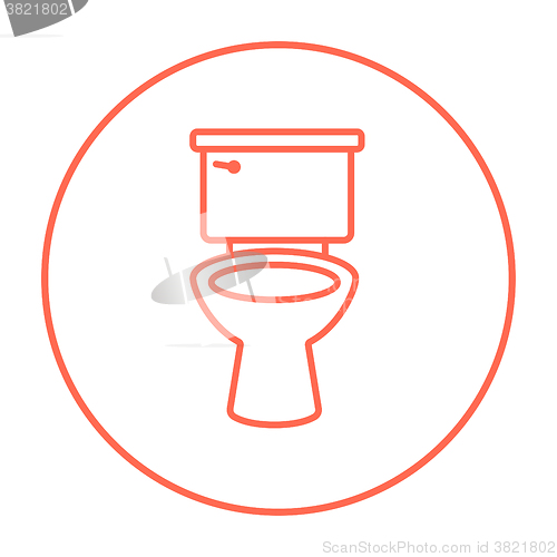 Image of Lavatory bowl line icon.