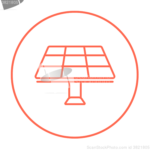 Image of Solar panel line icon.