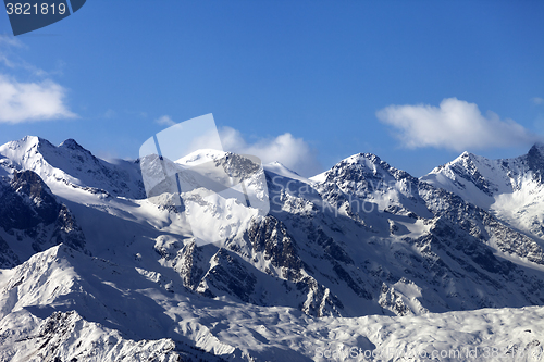 Image of Winter mountains at nice sunny day