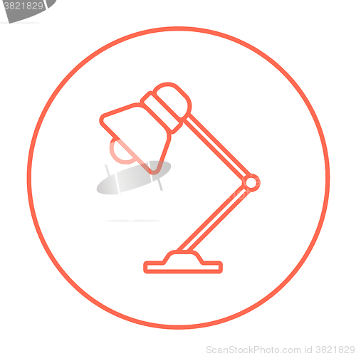 Image of Table lamp line icon.