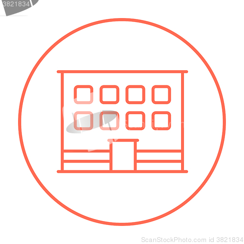 Image of Office building line icon.