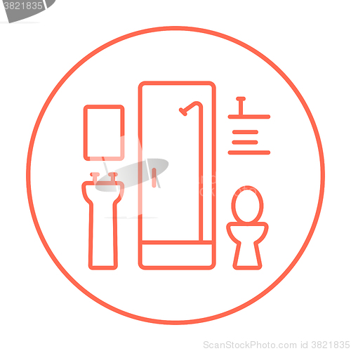 Image of Bathroom line icon.