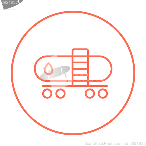 Image of Oil tank line icon.