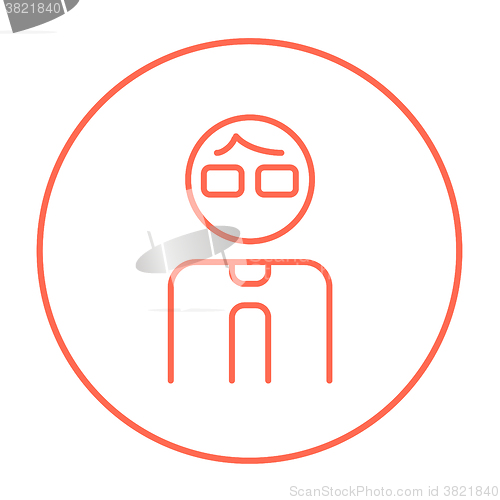 Image of Businessman line icon.