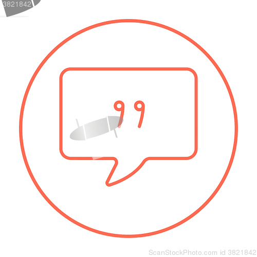 Image of Speech square line icon.