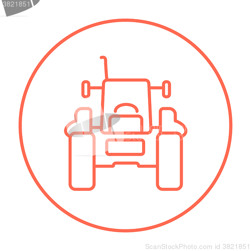 Image of Tractor line icon.