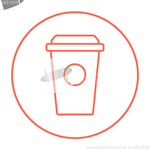 Image of Disposable cup line icon.