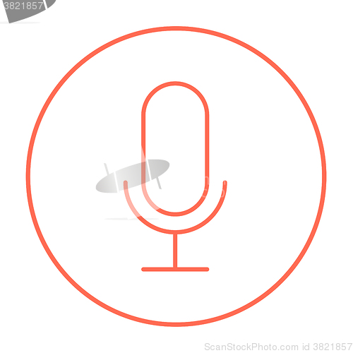 Image of Retro microphone line icon.