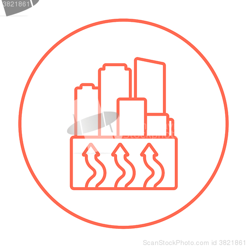 Image of Factory line icon.