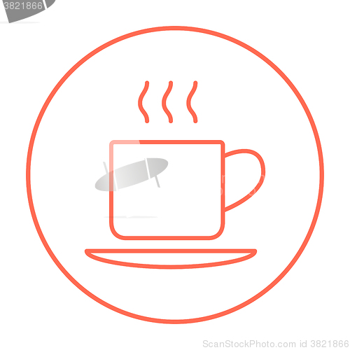 Image of Cup of hot drink line icon.