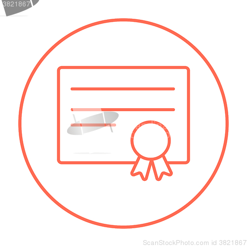 Image of Certificate line icon.