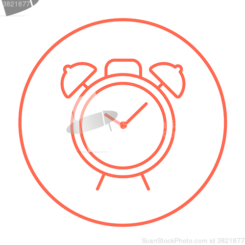 Image of Alarm clock line icon.