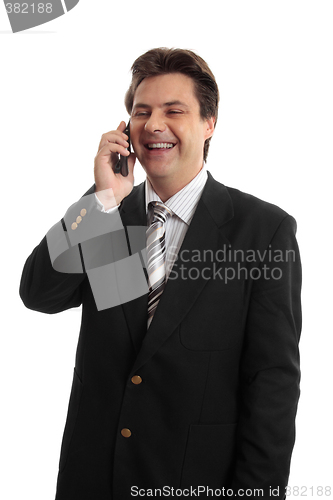 Image of Happy Businessman on phone