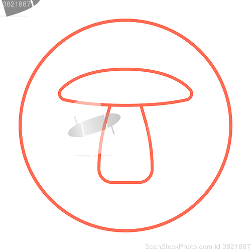 Image of Mushroom line icon.