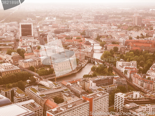 Image of Berlin aerial view vintage