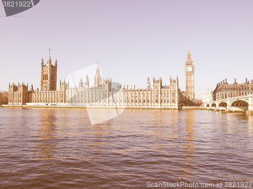 Image of Houses of Parliament London vintage