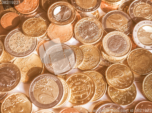 Image of  Euro coins vintage