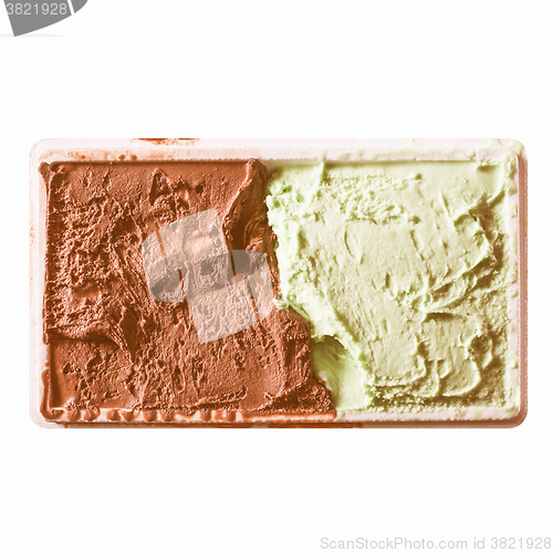 Image of Retro looking Chocolate and mint icecream