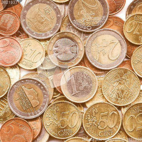 Image of  Euro coins vintage