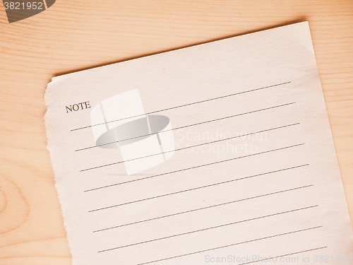 Image of  Blank note book page vintage
