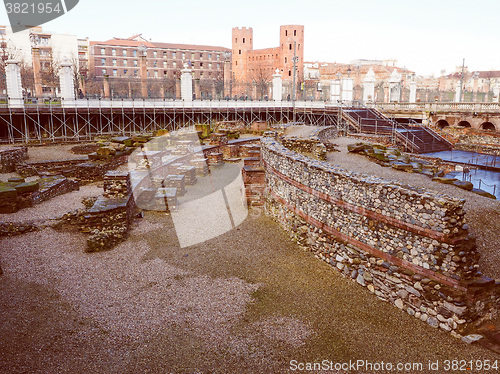 Image of Retro look Roman Theatre Turin