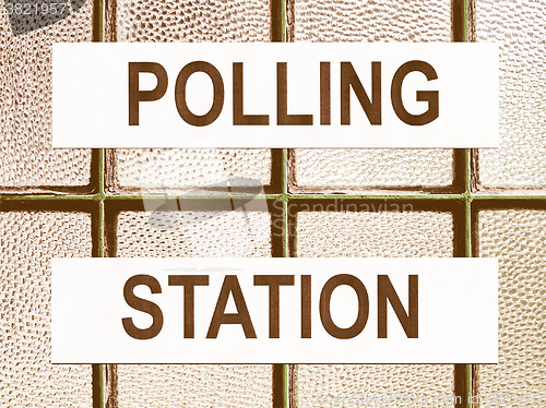Image of  Polling station vintage