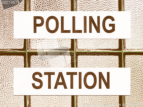 Image of  Polling station vintage