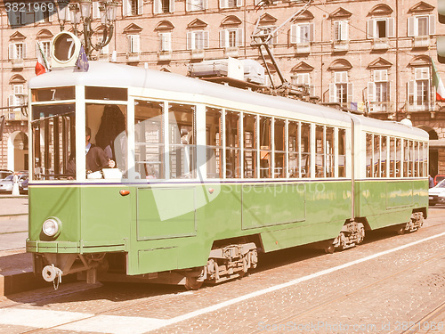 Image of Old tram in Turin vintage