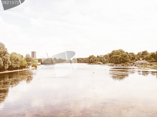 Image of Serpentine lake, London vintage