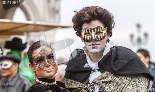 Image of Venetian Couple - Venice Carnival 2014
