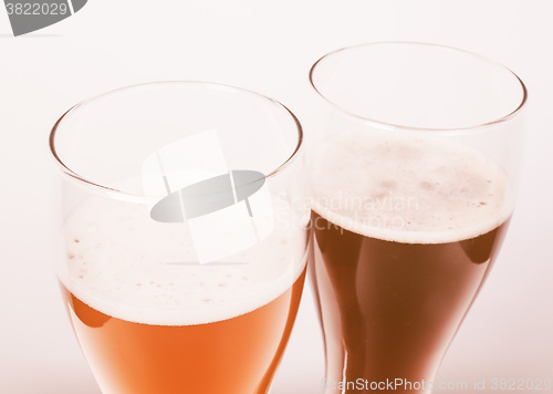 Image of  Two glasses of German beer vintage