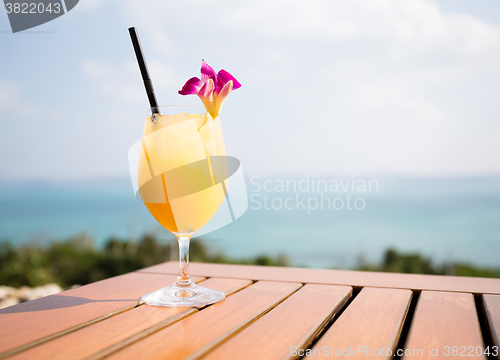 Image of Orange juice at restaurant