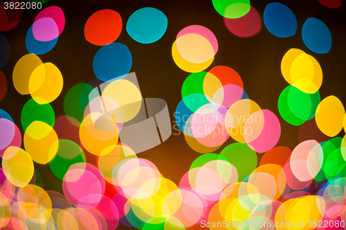 Image of Abstract festive background with bokeh defocused lights